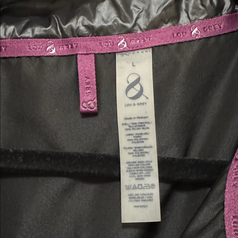 Lou & Grey Black Quilted Vest size Large - Picture 3 of 7